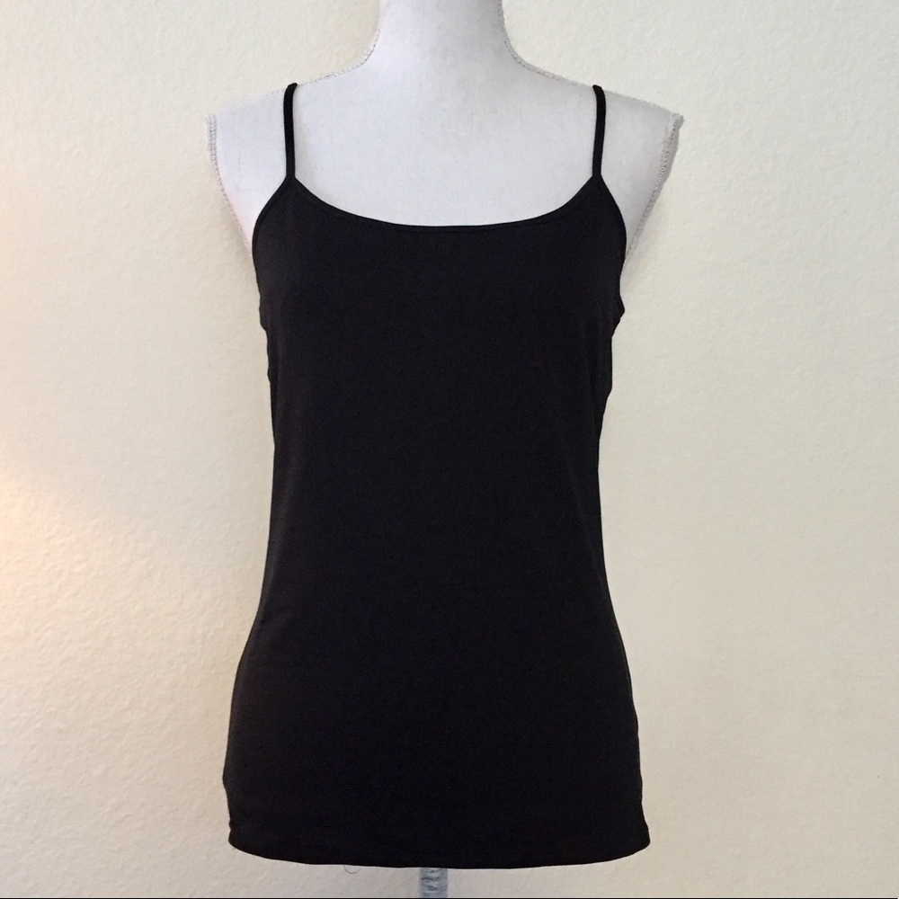 WHBM Black basic camisole. Lined.  Size L.  EUC
